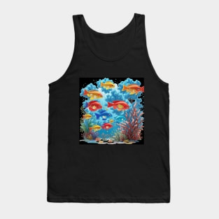 colorful fish in the sea Tank Top